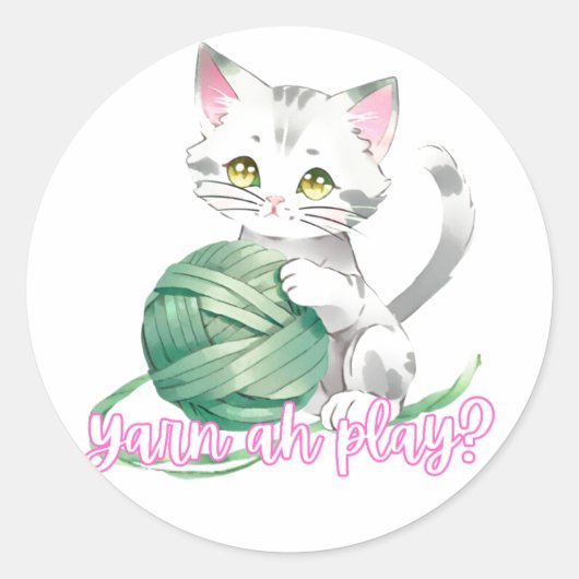 Yarn ah spelen sticker (Voorkant)