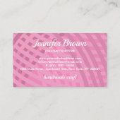 Yarn Ball Knitting Crochet Pink Visitekaartje (Achterkant)