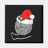 Yarn Ball Santa Knitting T Shirt Christmas Women's Magneet (Voorkant)