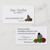 Yarn Ball Snowman Kerstmis Knit Crochet Business Visitekaartje (Voorkant / Achterkant)