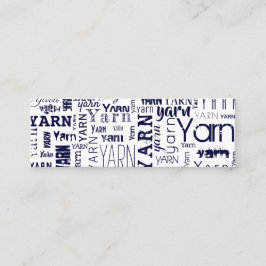 Yarn Blue Typography Text Mini Visitekaartje