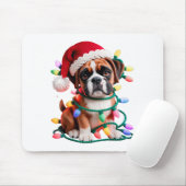 Yarn Boxer Dog Sewing Knitting Crocheting Christma Muismat (Met muis)