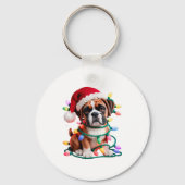 Yarn Boxer Dog Sewing Knitting Crocheting Christma Sleutelhanger (Voorkant)