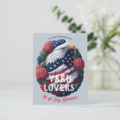 Yarn Craft 4 juli Patriottische Onafhankelijkheids Briefkaart (Staand voorkant)