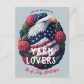 Yarn Craft 4 juli Patriottische Onafhankelijkheids Briefkaart (Voorkant)