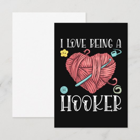 Yarn Crocheting Knitting Day Bedankkaart (Voorkant / Achterkant)