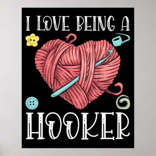 Yarn Crocheting Knitting Day Poster (Voorkant)