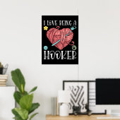 Yarn Crocheting Knitting Day Poster (Thuiskantoor)