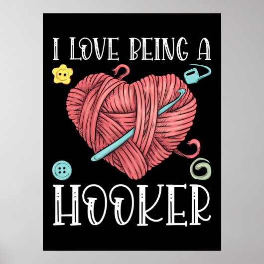 Yarn Crocheting Knitting Day Poster (Voorkant)