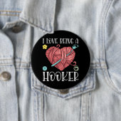 Yarn Crocheting Knitting Day Ronde Button 4,0 Cm (In situ)