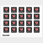 Yarn Crocheting Knitting Day Vierkante Sticker (Vel)
