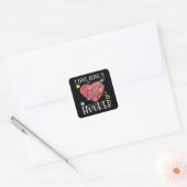 Yarn Crocheting Knitting Day Vierkante Sticker (Envelop)