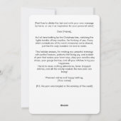 Yarn Crown Knitter's Kerst Vreedzame Crafting Feestdagenkaart (Achterkant)