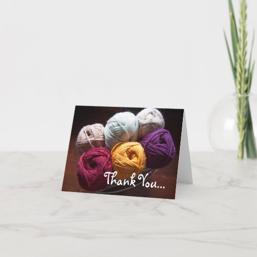 Yarn Dank u Kaart voor Knitter Crocheter Maker (Voorkant)