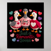 Yarn Funny Valentine Just A Romantic Goose Hearts  Poster (Voorkant)