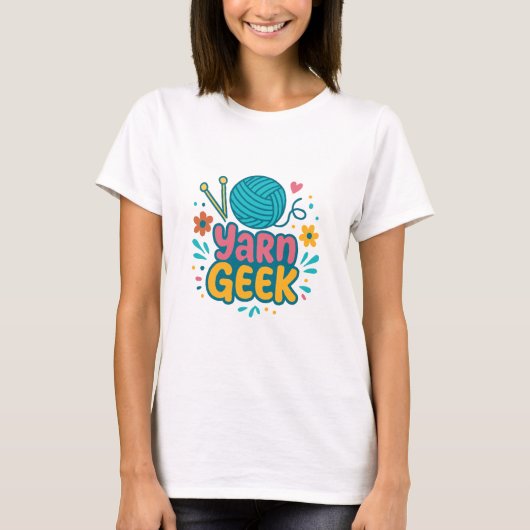 Yarn Geek Brei T-Shirt (Voorkant)