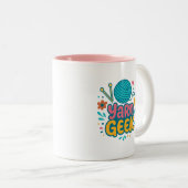 Yarn Geek  Tweekleurige Koffiemok (Voorkant rechts)