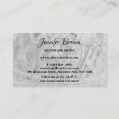 Yarn handmade crochet amigurumi knit black white visitekaartje (Achterkant)