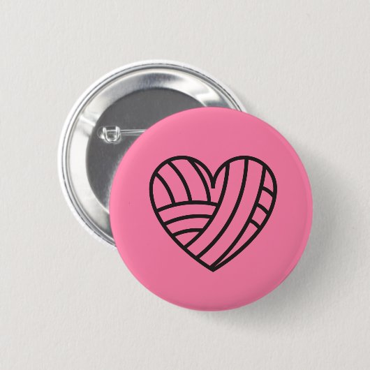 Yarn Heart ・ Crafts Ronde Button 5,7 Cm (Voorkant /achterkant)