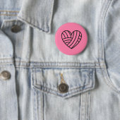 Yarn Heart ・ Crafts Ronde Button 5,7 Cm (In situ)