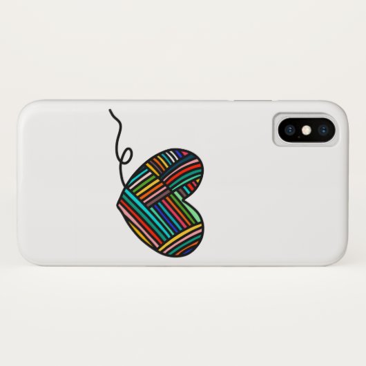 Yarn Heart iPhone Case (Achterkant (horizontaal))