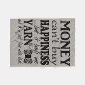 Yarn is het Kwesties Citaat van Geluk Fleece Deken (Voorkant (Horizontaal))