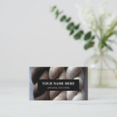 Yarn Knitting Brown Beige Cream Alpaca Yarn Visitekaartje (Staand voorkant)