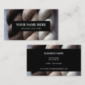 Yarn Knitting Brown Beige Cream Alpaca Yarn Visitekaartje (Voorkant / Achterkant)