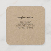 Yarn Knitting Crochet Ball Kraft Square Bu Vierkante Visitekaartje (Achterkant)