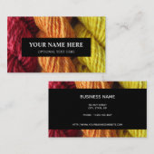 Yarn Knitting Handspun Red Oranje Yellow Photo Visitekaartje (Voorkant / Achterkant)