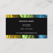 Yarn Knitting Handspun Yellow Green Blue Photo Visitekaartje (Achterkant)