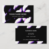 Yarn Knitting White Paars Black Visitekaartje (Voorkant / Achterkant)