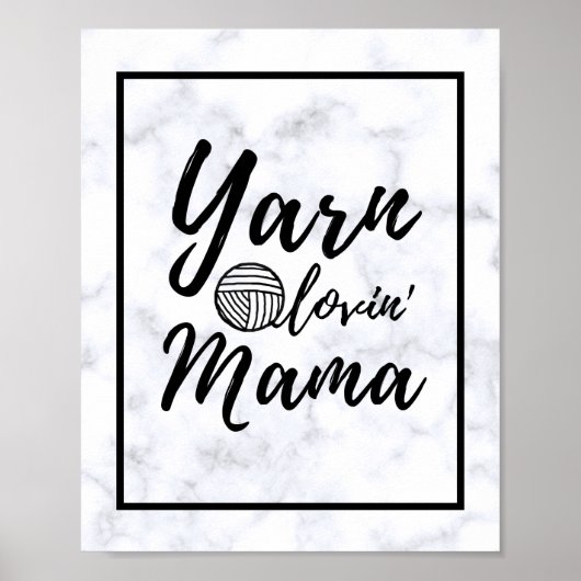 Yarn Loving Mama Craft Room Poster (Voorkant)