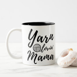 Yarn Loving Mama Knit Crochet Crafts Tweekleurige Koffiemok