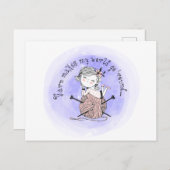 Yarn maakt mijn wereld briefkaart (Voorkant / Achterkant)