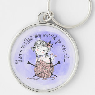 Yarn maakt mijn wereld sleutelhanger