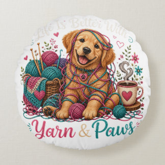 Yarn & Paws Golden Retriever Breien & Haken Do Rond Kussen