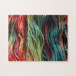 Yarn Red Green Yellow Beauful Legpuzzel