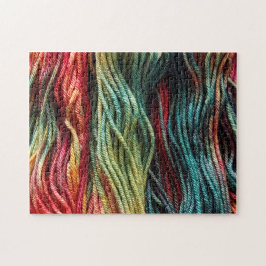 Yarn Red Green Yellow Beauful Legpuzzel (Horizontaal)