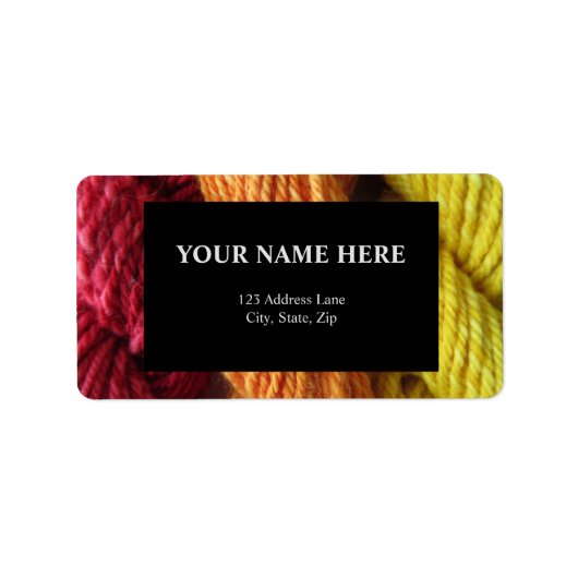 Yarn Red Oranje Yellow Knitt Handspun Label (Voorkant)
