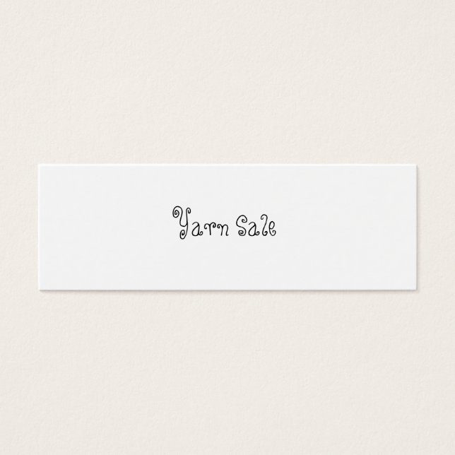 Yarn Sale Mini Visitekaartjes (Voorkant)