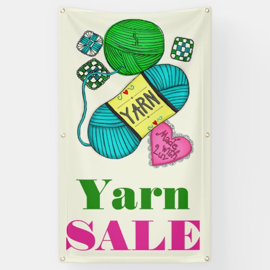 Yarn Sale Spandoek (Verticaal)