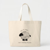 Yarn Sheep Knitting Project Canvas tas (Voorkant)