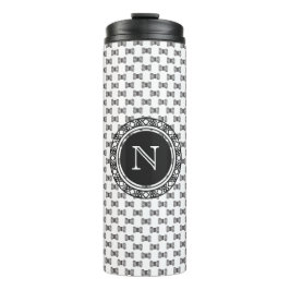 Yarn Skein Pattern met Monogram Thermosbeker