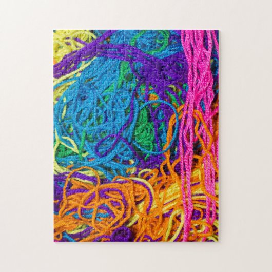 Yarn Tangles Fotografie Legpuzzel (Verticaal)