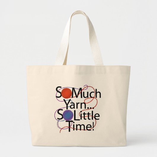 Yarn Time Grote Tote Bag (Voorkant)