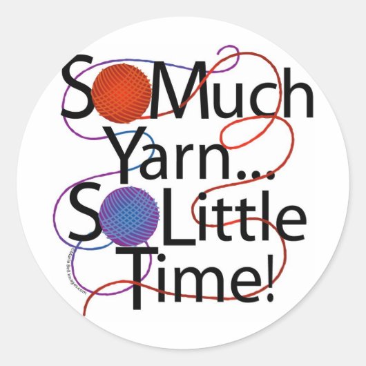 Yarn Time Ronde Sticker (Voorkant)
