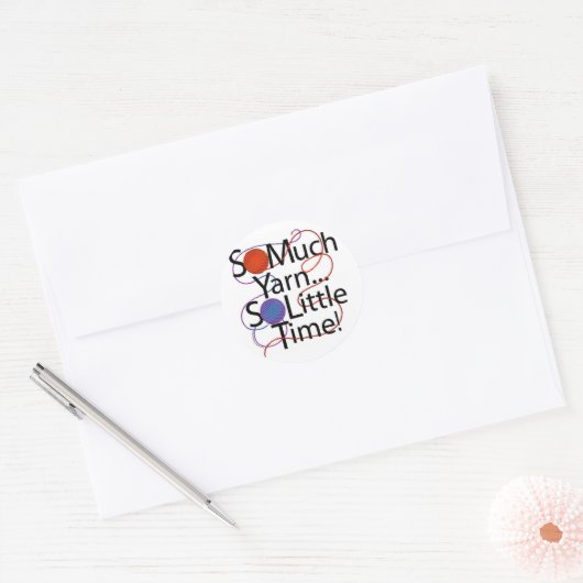 Yarn Time Ronde Sticker (Envelop)