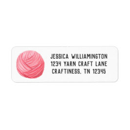 Yarn Waterverf Roze Craft Business Etiket