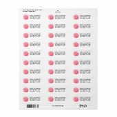 Yarn Waterverf Roze Craft Business Etiket (Full Sheet)